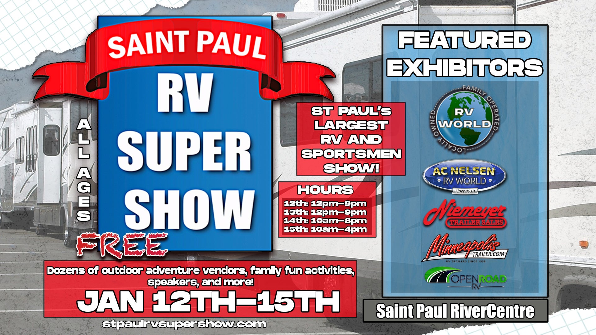 St. Paul RV Supershow Comes to Saint Paul RiverCentre January 1215